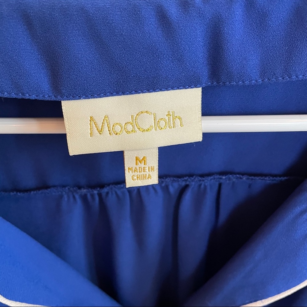 ModCloth Blue Blouse - Picture 3 of 3
